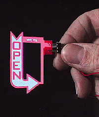 Vertical Sign Lighting Kits -- Open - Large, Left