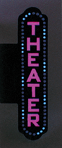 Vertical Sign Lighting Kits - Animated -- Theatre, Left