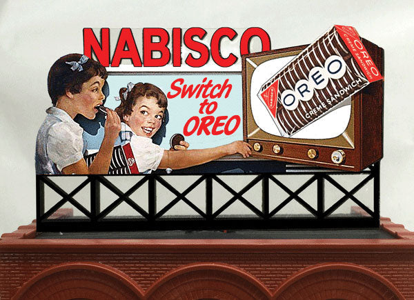 Nabisco Oreo Animated Rooftop Billboard - Light Works USA -- Large for HO & O Scales - 5-1/4 x 3" 13.3 x 7.6cm-2