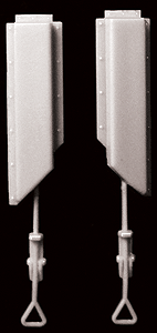USRE/Evans Vents w/Decals -- Unpainted Plastic, 1950-Present pkg(4)