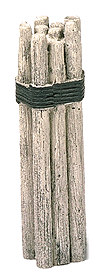 One-Piece, Painted Plaster Casting -- Dolphin/Piling Cluster