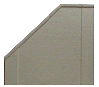 Concrete Wing Wall (One-Piece, Painted Plaster Castings) -- Angle, Left