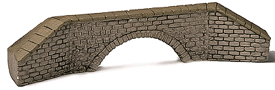 Brick & Stone Culvert (One-Piece, Painted Plaster Castings) -- Gray