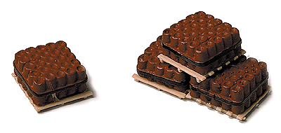 Banded Drainage Tiles on Pallets pkg(4) -- Red