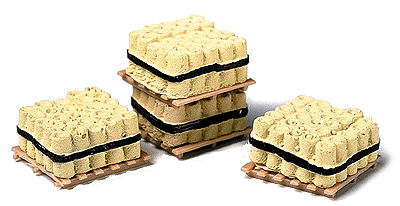Banded Drainage Tiles on Pallets pkg(4) -- Yellow