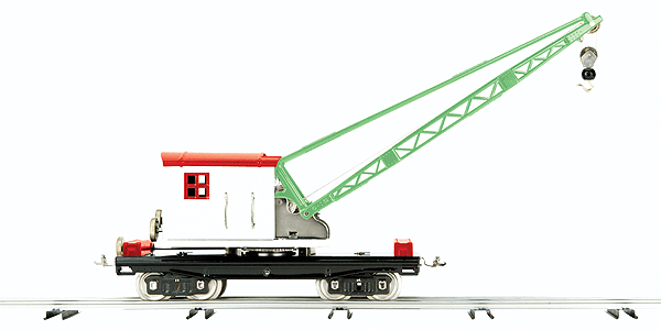 No. 219 Crane (Derrick) - Standard Gauge 3-Rail - Lionel Corp. -- White