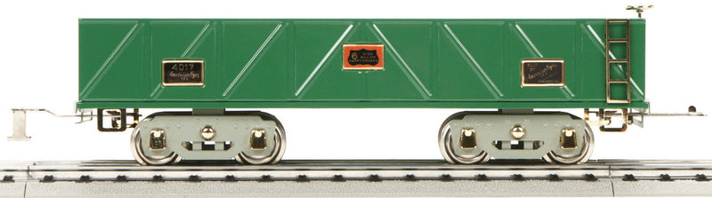 Lionel Corp. #4017 Sand Car (Gondola) - 3-Rail Standard Gauge - Ready to Run -- American Flyer Lines (green)