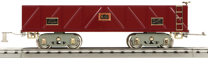 Lionel Corp. #4017 Sand Car (Gondola) - 3-Rail Standard Gauge - Ready to Run -- American Flyer Lines (maroon)