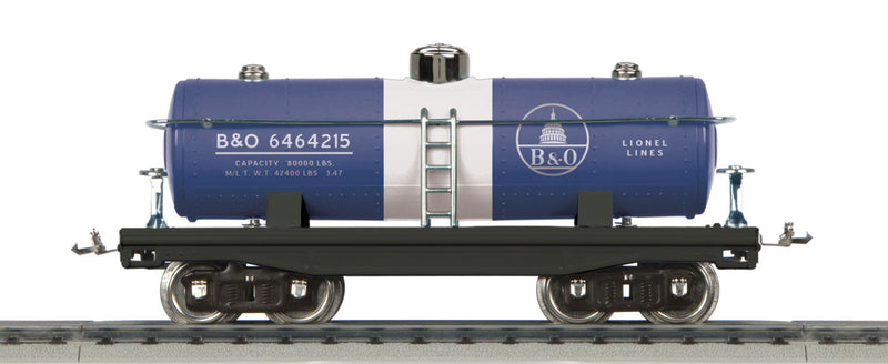 #215 Oil Car (Tank Car) - 3-Rail Standard Gauge - Ready to Run - Lionel Corp. -- Baltimore & Ohio