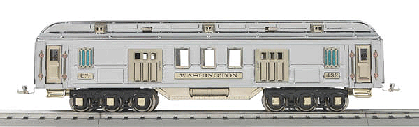 Standard Gauge State Baggage Car - 3-Rail - Ready to Run - Lionel Corp. -- Lionel Lines President's Special #442 "Washington" (Chrome Plated)