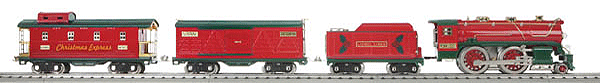 Lionel Corp. Outfit No. 386 Christmas Freight Set - 3-Rail w/Proto-Sound 2.0 -- 2-4-2 Steam Loco, 2 Cars, Tinplate Circle, Power Pack w/Wireless Control
