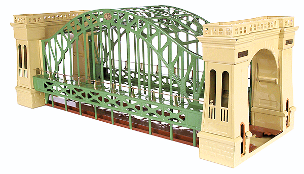 Tinplate Hellgate Bridge -- (green, cream)