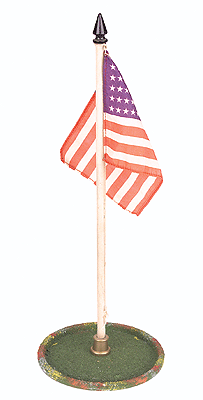 Tinplate Standard Guage #90 Flag Pole w/Base