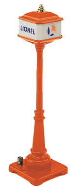 #57 Corner Lamp - Lionel Corp. -- Lionel (orange) 7-1/2" 19.1cm Tall