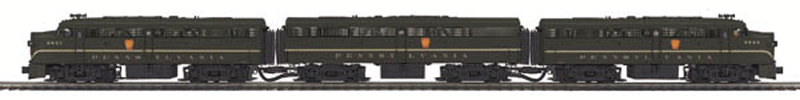 Premier Diesel Alco FA-2 A-B-A Set w/Proto-Sound 2.0, DCS(TM) & Smoke -- With Unpowered B Unit Pennsylvania #9622, 9631 & 9622B (Brunswick Green)
