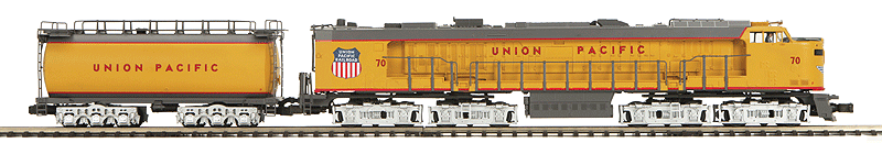 Premier GTEL Veranda Gas Turbine & Tender w/Proto-Sound(R) 2.0 - 3-Rail -- Union Pacific #70 (Armour Yellow, gray)