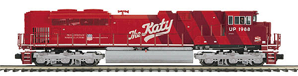 Premier Diesel EMD SD70ACe - 3-Rail w/Proto-Sound 3.0 -- Union Pacific #1988 (Missouri-Kansas-Texas Heritage, red, silver)