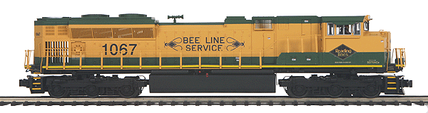EMD SD70ACe - Scale 3-Rail w/Scale Wheels & Proto-Sound 3.0 - Premier -- Norfolk Southern #1067 (Reading Heritage Scheme, green, yellow)