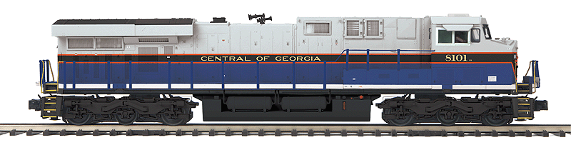 GE ES44AC - Scale 3-Rail - Unpowered - Premier -- Norfolk Southern #8101 (Central of Georgia Heritage, blue, gray, orange)
