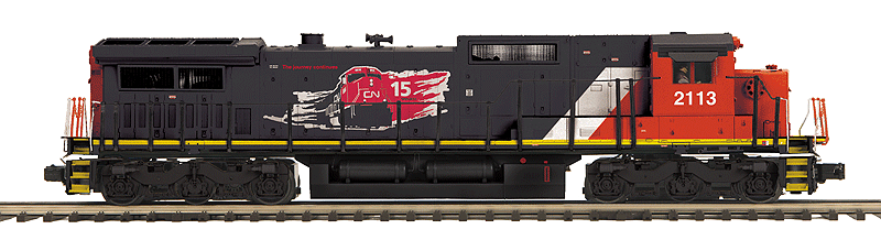 GE Dash 8-40C w/Proto-Sound 3.0 - 3-Rail - Premier(R) -- Canadian National (black, red, white, 15 Years Logo)