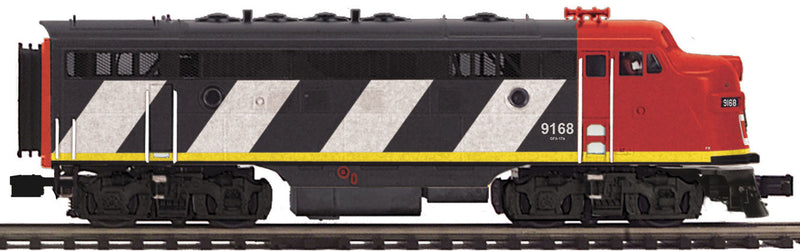 EMD F7A - 3-Rail w/Proto-Sound 3.0 & Hi-Rail Wheels - Premier(R) -- Canadian National #9168 (black, red, white Stripes)