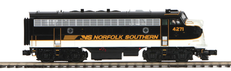 EMD F7A - Unpowered - 3-Rail w/Hi-Rail Wheels - Premier(R) -- Norfolk Southern #4271 (Executive Scheme, black, white, gold, Horse Head Log