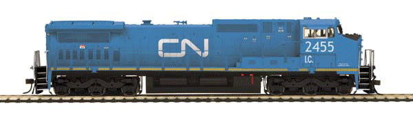 Premier Diesel GE Dash 8 w/Proto-Sound 2.0, DCS(TM) & Smoke -- Hi-Rail Wheels Canadian National (blue, IC Sublettering)