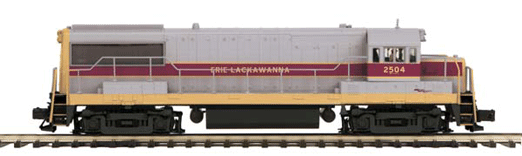 Premier Diesel GE U25B w/Proto-Sound 2.0, DCS(TM) & Smoke -- Hi-Rail Wheels Erie-Lackawanna (maroon, gray, yellow)