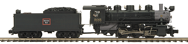 Premier Steam 0-6-0 USRA w/Hi-Rail Wheels, Powered w/Proto-Sound 2.0 -- Chicago, Burlington & Quincy