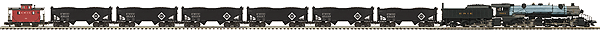 Premier Steam Freight Trainset Powered w/Proto-Sound 2.0 -- Erie 2-8-8-8-2 w/6 Cars & Caboose