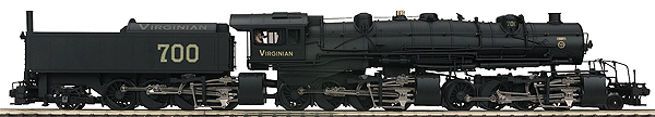 Premier Steam 2-8-8-8-2 Triplex w/Hi-Rail Wheels, Powered w/Proto-Sound 2.0 -- Virginian