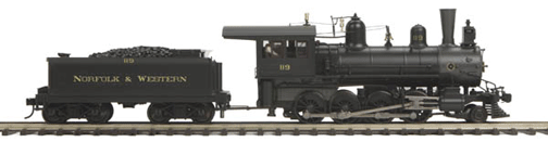 Premier Steam H-3 2-8-0 Consolidation w/Proto-Sound(R) 3.0 & Hi-Rail Wheels -- Norfolk & Western #119