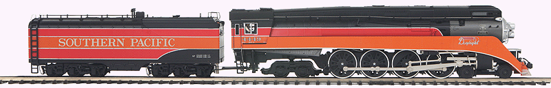SP GS-4 4-8-4 w/Proto-Sound 3.0 & Scale Wheels - 3-Rail - Premier(R) -- Southern Pacific #4449 (Daylight, red, orange, Large Lettering)