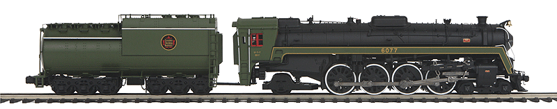 Class U1F 4-8-2 Mountain w/Proto-Sound 3.0 & Hi-Rail Wheels - 3-Rail - Premier -- Canadian National #6076 (green, black)