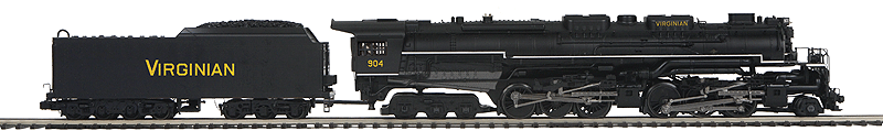 2-6-6-6 Allegheny w/Proto-Sound 3.0 & Hi-Rail Wheels - 3-Rail - Premier(R) -- Virginian #904 (black, graphite)