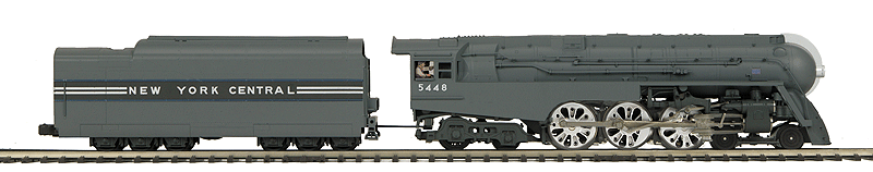 Dreyfuss Streamlined 4-6-4 w/Proto-Sound 3.0 - 3-Rail w/Hi-Rail Wheels - Premi -- New York Central #5448 (2-Tone Gray)