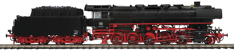 Class BR 44 - 3-Rail w/Proto-Sound 3.0 Hi-Rail Wheels - Premier(R) -- German Federal Railroad DB (Era IIIb)-1