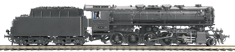 Class BR 44 - 3-Rail w/Proto-Sound 3.0 Hi-Rail Wheels - Premier(R) -- German State Railroad DRG (Era IIIc)-1