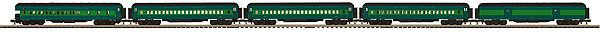 Premier 5-Car 70' Madison Passenger Set -- Reading