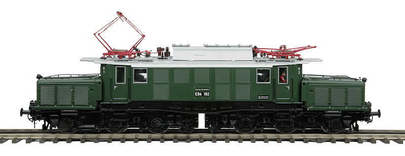 E94 Electric w/Proto-Sound 3.0 & Hi-Rail Wheels - 3-Rail - Premier(R) -- German Federal Railway DB (green, silver)-1