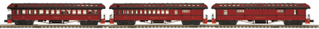 Premier 3-Car 64' Woodsided Passenger Add-On Set -- Strasburg