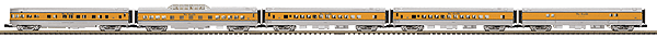 Premier 5-Car 70' ABS Smooth-Side Passenger Set -- Denver & Rio Grande Western (silver, Aspen Yellow, black)