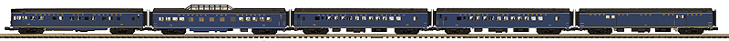 70' Smooth-Side ABS Passenger 5-Car Set - 3-Rail - Ready to Run - Premier(R) -- Norfolk & Western