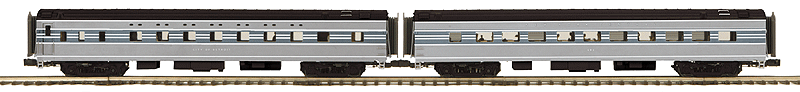 70' Smooth-Side ABS Sleeper/Diner Set - 3-Rail - Ready to Run - Premier(R) -- New York Central City of Detroit & #682 (1940 Scheme)