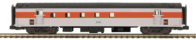 70' ABS Fluted-Side Railway Post Office - 3-Rail - Ready to Run - Premier(R) -- New Haven (silver, black, orange)