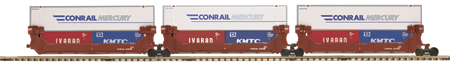 Premier 3-Car Twin Stack Container Add-On Set -- Conrail