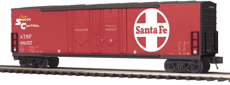 50' Double Plug-Door Boxcar - 3-Rail - Ready to Run - Premier -- Santa Fe 48057