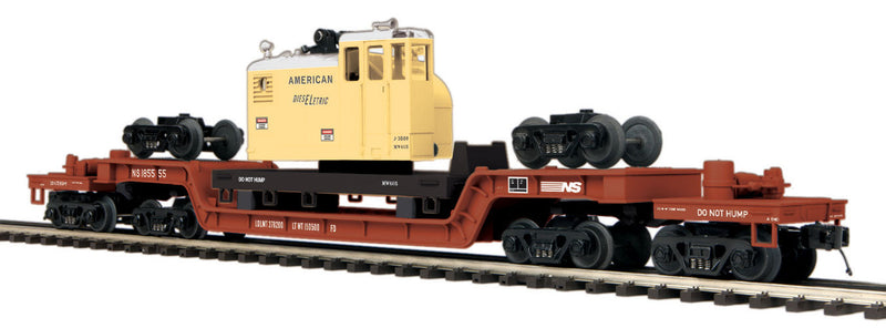 75" Flatcar w/Crane NS