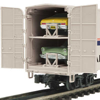 75' Auto Carrier - 3-Rail - Ready to Run - Premier -- Amtrak (Auto Train)