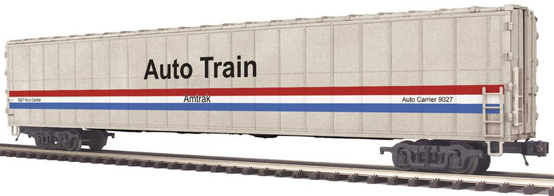 75' Auto Carrier - 3-Rail - Ready to Run - Premier -- Amtrak (Auto Train)